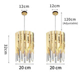 Small Round Gold Crystal LED Chandelier - Julia M LifeStyles