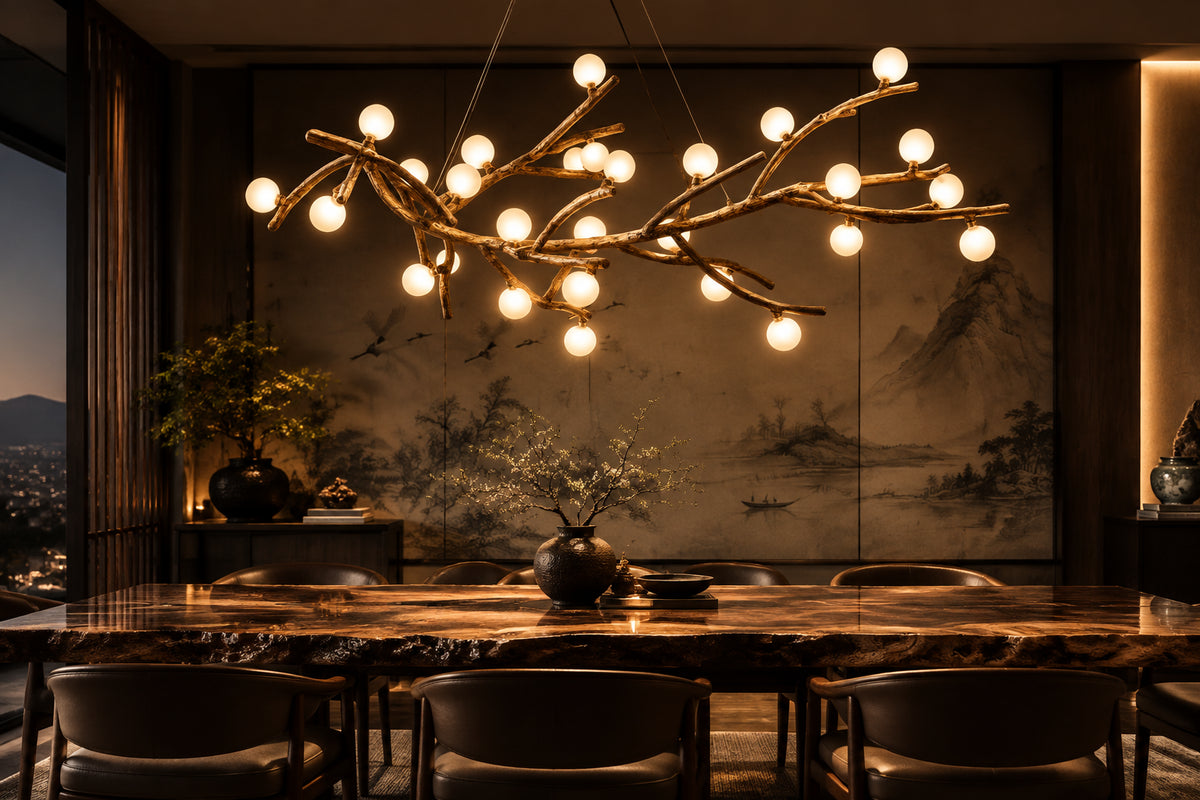 Nordic LED Tree Branch Chandelier 🌿 - Julia M LifeStyles
