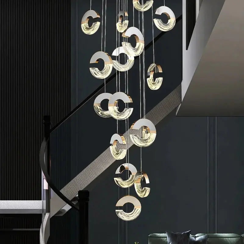 Modern C-type Crystal Pendant Lamp for Luxury Interiors - Julia M LifeStyles