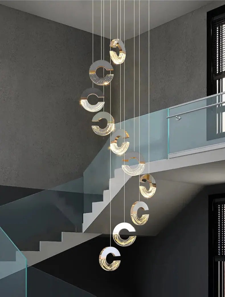 Modern C-type Crystal Pendant Lamp for Luxury Interiors - Julia M LifeStyles
