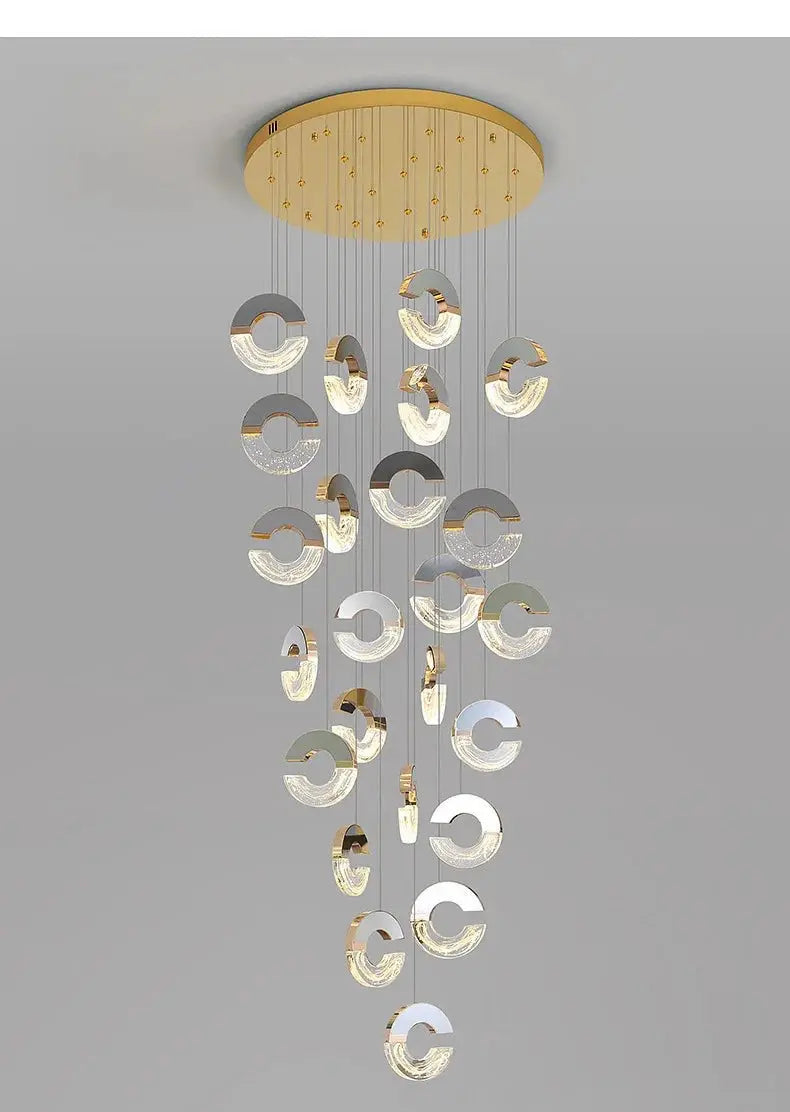 Modern C-type Crystal Pendant Lamp for Luxury Interiors - Julia M LifeStyles