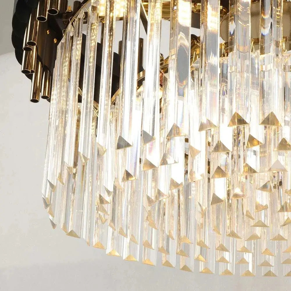 Julia M Black Light Round Crystal Ceiling Chandelier - Julia M LifeStyles