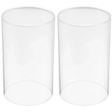 Clear Glass Tube Candleholder Shades - Set of 2 - Julia M LifeStyles