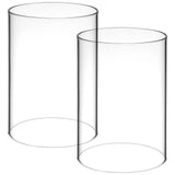 Clear Glass Tube Candleholder Shades - Set of 2 - Julia M LifeStyles