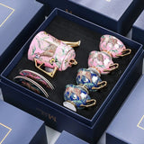 Exquisite European Bone China Coffee Cup Set in Luxury Gift Box - Julia M LifeStyles