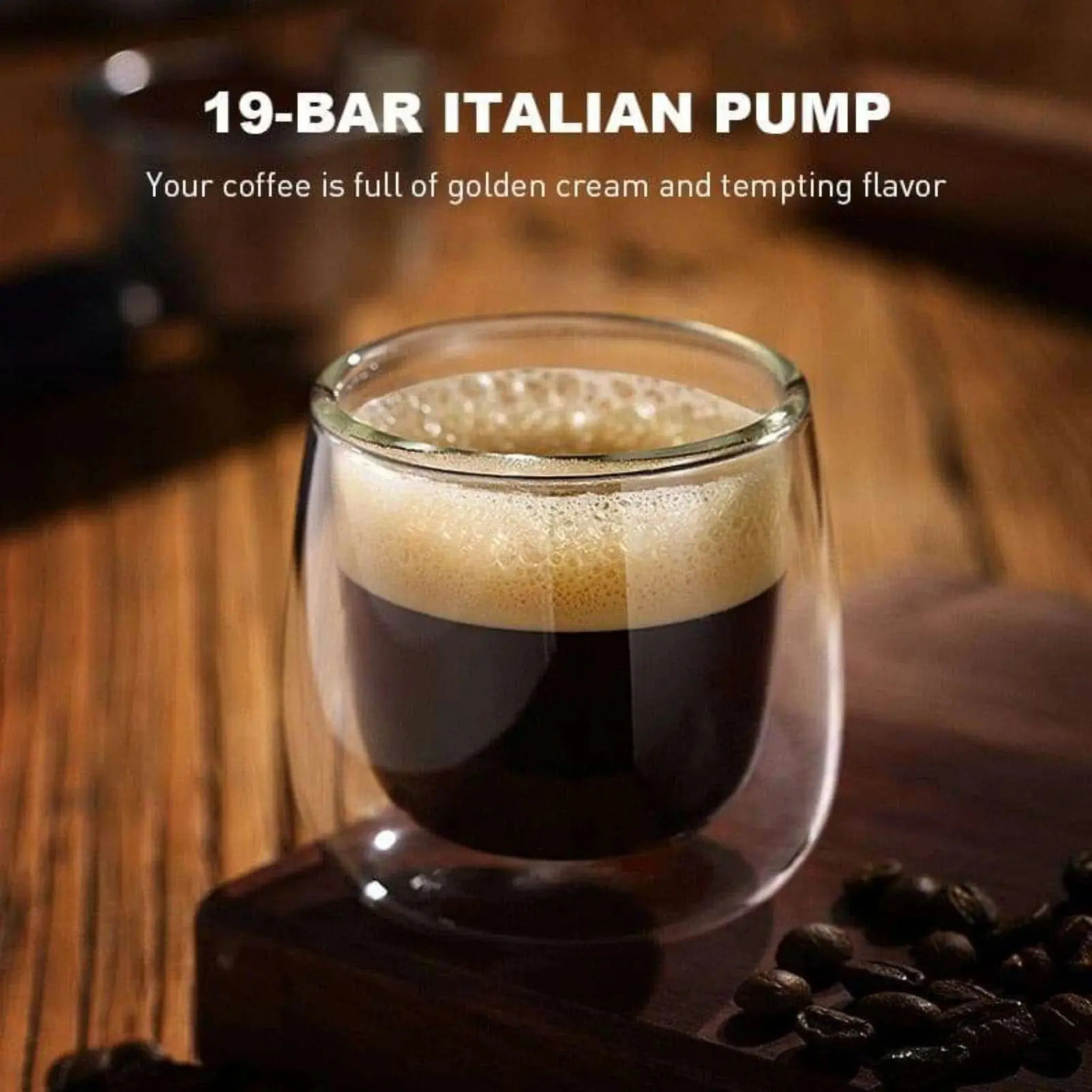 19 Bar All-in-One Coffee-Espresso Maker with Milk Froth - Julia M LifeStyles