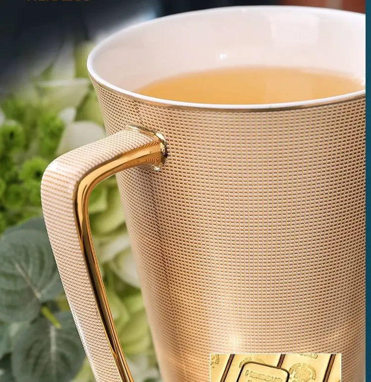 Ceramic Mug Large Capacity Tea Cup Office Bone China Cup Teacup Water Cup Gift Box - Julia M LifeStyles