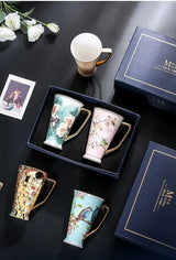Ceramic Mug Large Capacity Tea Cup Office Bone China Cup Teacup Water Cup Gift Box - Julia M LifeStyles