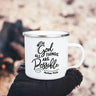 Faith Hope Love Print Christian Creative Enamel Mugs Outdoor Travel Coffee Cup Drink Dessert Milk Vintage Handle Drinkware Gift Julia M Home & Kitchen