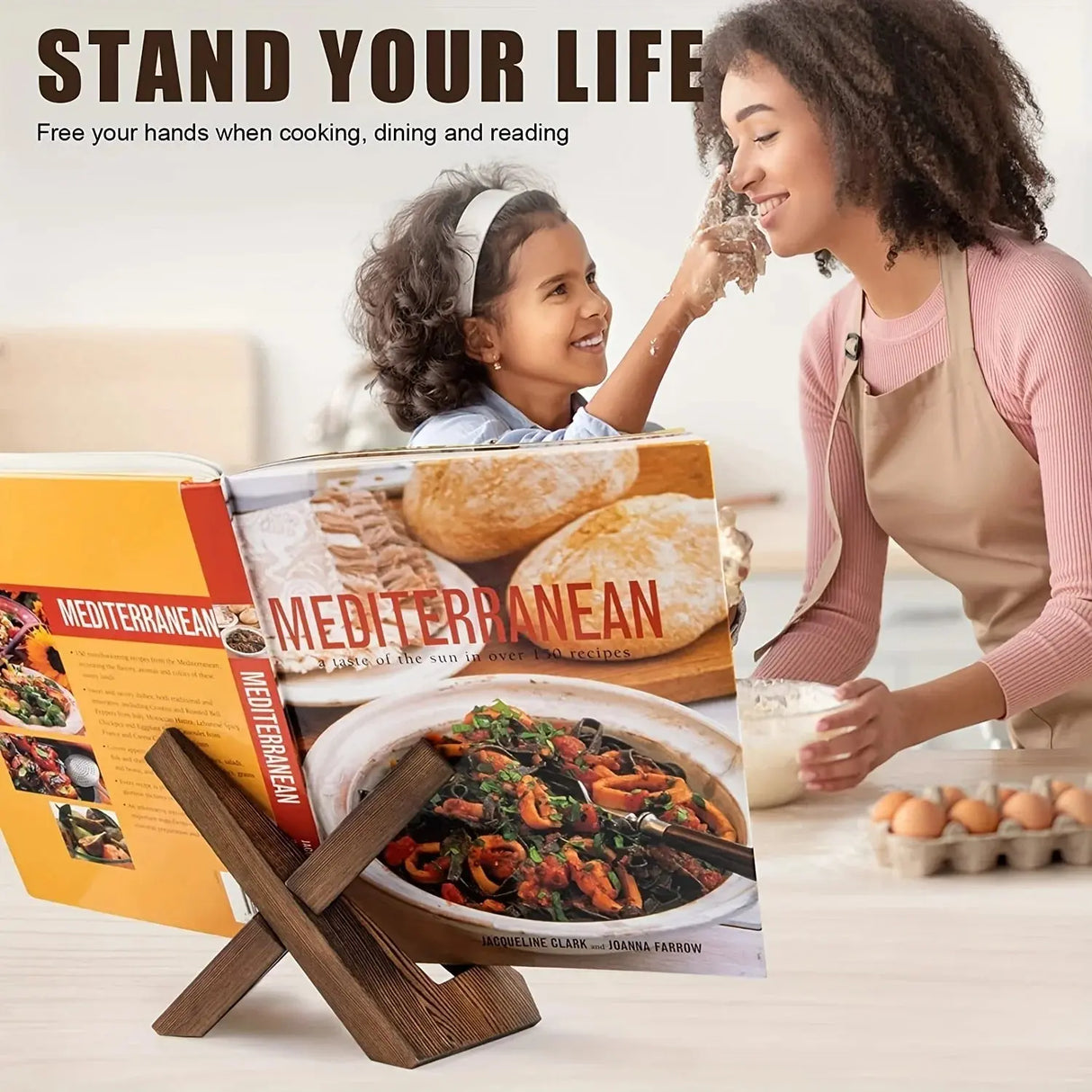 Farmhouse Wooden Cookbook Stand - Julia M LifeStyles