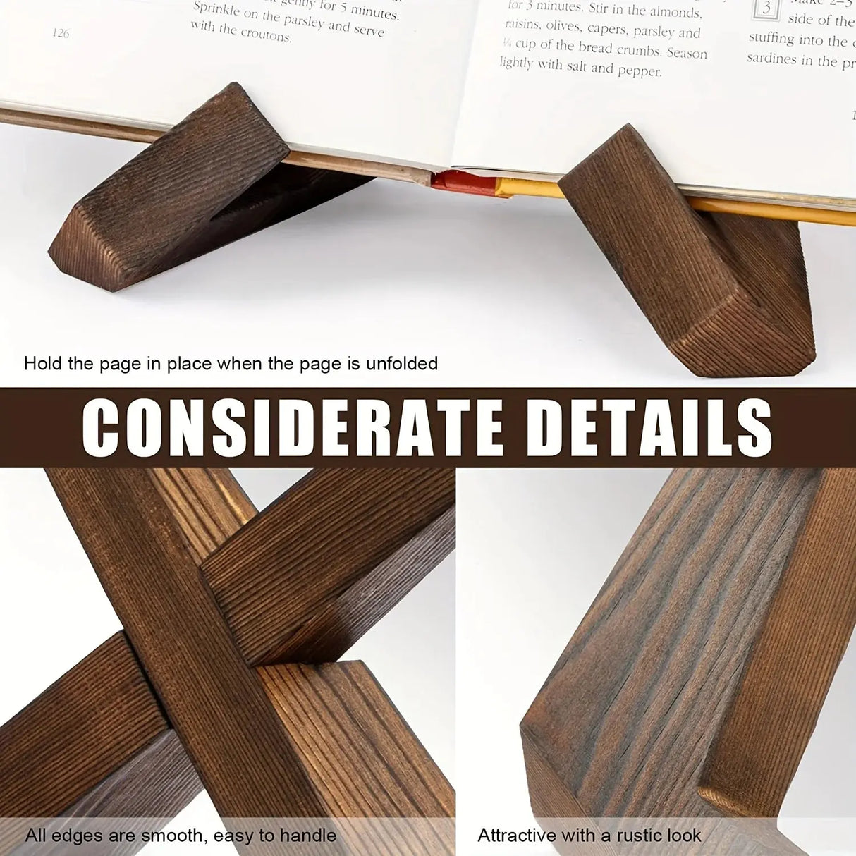 Farmhouse Wooden Cookbook Stand - Julia M LifeStyles