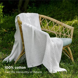 Bedsure 100% Cotton Waffle Weave Lightweight Blanket - Julia M LifeStyles