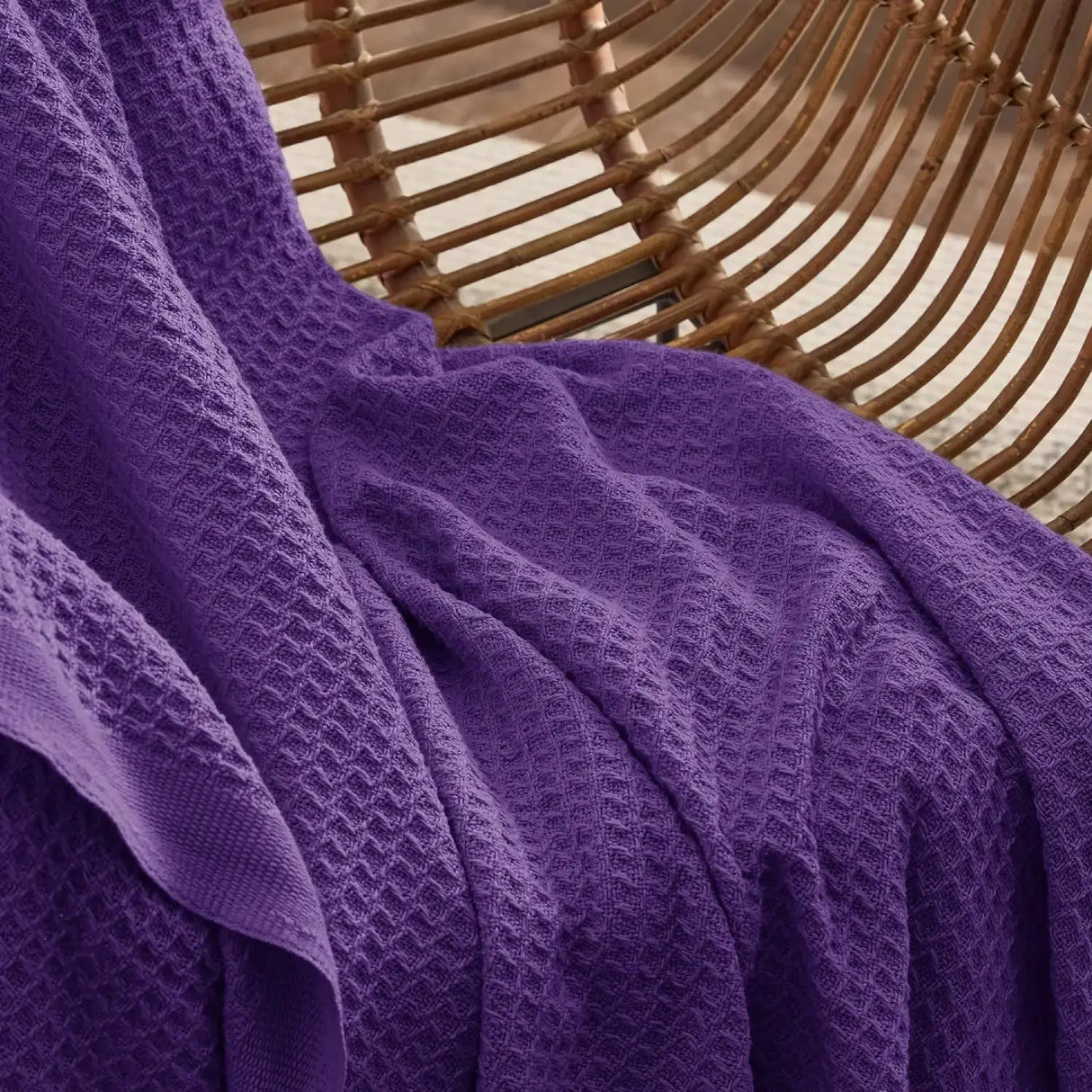 Bedsure 100% Cotton Waffle Weave Lightweight Blanket - Julia M LifeStyles