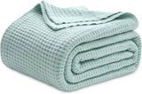 Bedsure 100% Cotton Waffle Weave Lightweight Blanket - Julia M LifeStyles