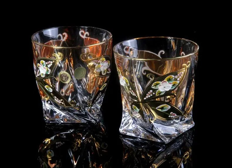 Bohemia Crystal Glass Whiskey & Wine Set - 401ML to 500ML - Julia M LifeStyles