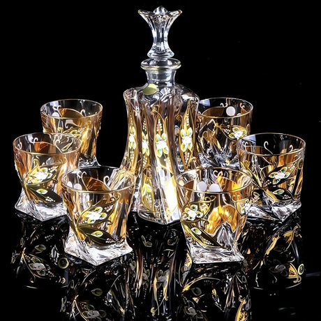 Bohemia Crystal Glass Whiskey & Wine Set - 401ML to 500ML - Julia M LifeStyles