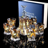 Bohemia Crystal Glass Whiskey & Wine Set - 401ML to 500ML - Julia M LifeStyles