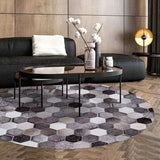 Geometric Pattern Round Carpet - Anti-Slip & Machine Washable - Julia M LifeStyles