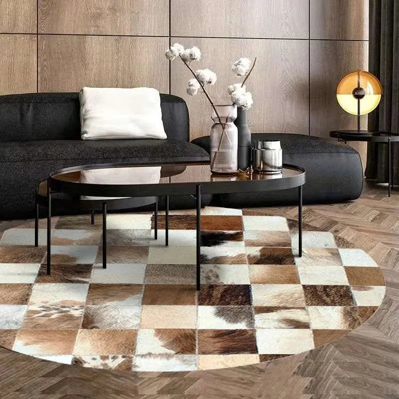 Geometric Pattern Round Carpet - Anti-Slip & Machine Washable - Julia M LifeStyles