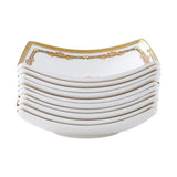 Bone China Deep Dinner Plate 10 Suit Plates 8-Inch Soup Plate For Home Salad Dish Creative Dinner Plate Square Angle Plate - Julia M LifeStyles