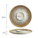 Flat Tray Fancy Steak Meal Dish For Home Creative and Slightly Luxury Western Tableware Ceramic Plate - Julia M LifeStyles