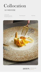 Flat Tray Fancy Steak Meal Dish For Home Creative and Slightly Luxury Western Tableware Ceramic Plate - Julia M LifeStyles