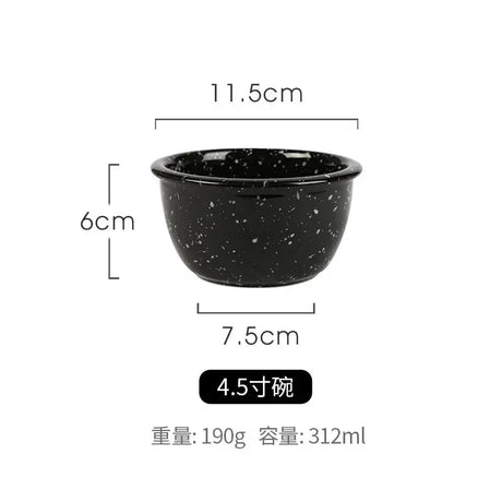 Japanese Style Retro Black White Spotted Ceramic Tableware Set - Julia M LifeStyles