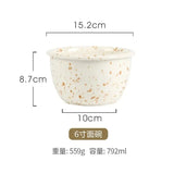 Japanese Style Ins Retro Irregular Black White Spotted Tableware High Aesthetic Value Ceramic Bowls Plates Sets Household Use - Julia M LifeStyles
