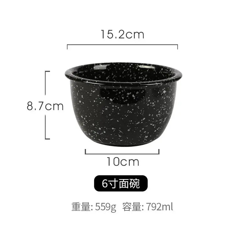 Japanese Style Ins Retro Irregular Black White Spotted Tableware High Aesthetic Value Ceramic Bowls Plates Sets Household Use - Julia M LifeStyles