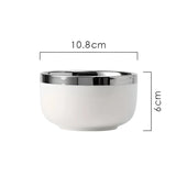 Elegant Silver-Edged Ceramic Dinner Set - Julia M LifeStyles