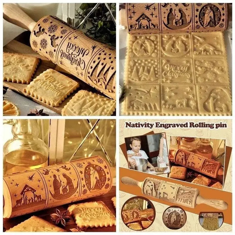 Julia M Rolling Pin with Pattern - Elevate Your Baking Game - Julia M LifeStyles