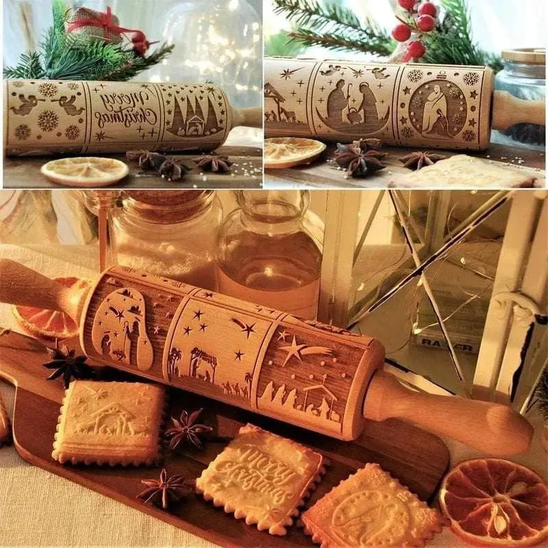 Julia M Rolling Pin with Pattern - Elevate Your Baking Game - Julia M LifeStyles