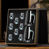 Crystal Elegance: 10-Piece White Wine Glass Set with Gold Accents - Julia M LifeStyles