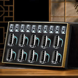 Crystal Elegance: 10-Piece White Wine Glass Set with Gold Accents - Julia M LifeStyles