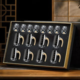 Crystal Elegance: 10-Piece White Wine Glass Set with Gold Accents - Julia M LifeStyles