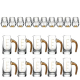 Crystal Elegance: 10-Piece White Wine Glass Set with Gold Accents - Julia M LifeStyles