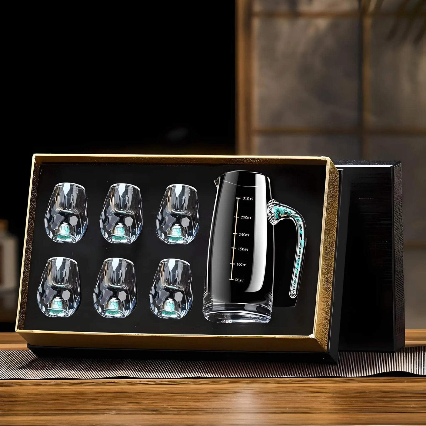 Crystal Elegance white wine glass set with gold accents and crystal clarity