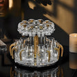 Crystal Elegance: 10-Piece White Wine Glass Set with Gold Accents - Julia M LifeStyles