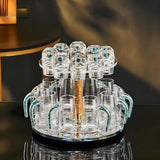 Crystal Elegance: 10-Piece White Wine Glass Set with Gold Accents - Julia M LifeStyles