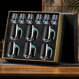 Crystal Elegance: 10-Piece White Wine Glass Set with Gold Accents - Julia M LifeStyles