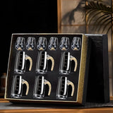 Crystal Elegance: 10-Piece White Wine Glass Set with Gold Accents - Julia M LifeStyles