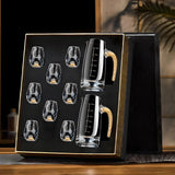 Crystal Elegance: 10-Piece White Wine Glass Set with Gold Accents - Julia M LifeStyles