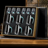 Crystal Elegance: 10-Piece White Wine Glass Set with Gold Accents - Julia M LifeStyles