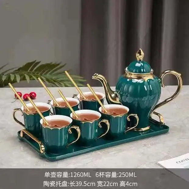 Ceramic Tea Set - Handmade Green Porcelain Teaware - Julia M LifeStyles