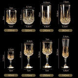 European Elegance Crystal Whiskey and Wine Glass Set - Julia M LifeStyles