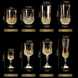 European Elegance Crystal Whiskey and Wine Glass Set - Julia M LifeStyles