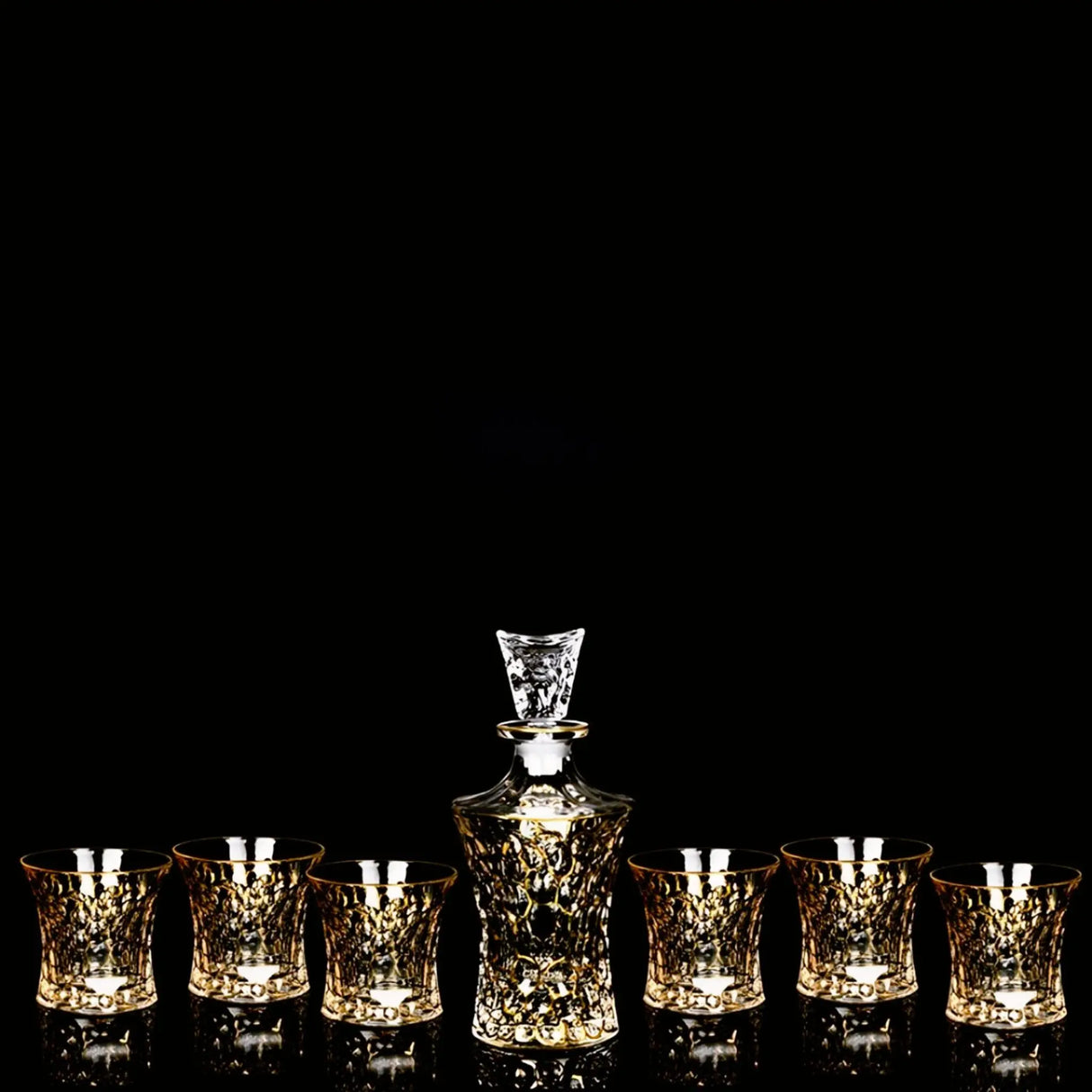 Gold-Lined Crystal Whisky & Wine Glass Set - Julia M LifeStyles