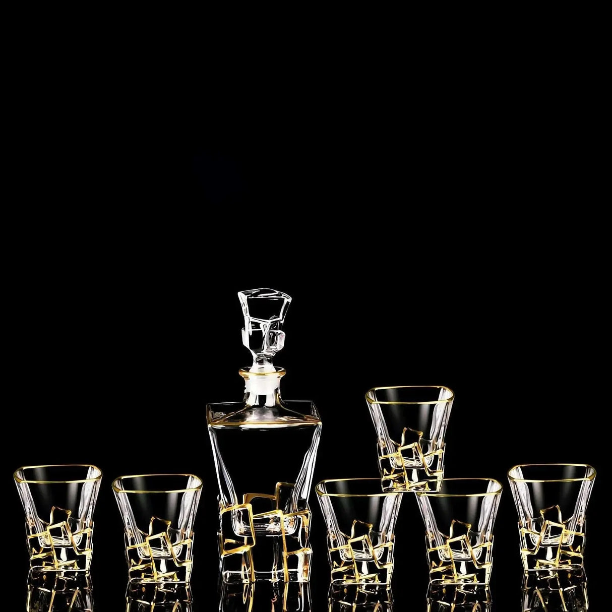 Gold-Lined Crystal Whisky & Wine Glass Set - Julia M LifeStyles