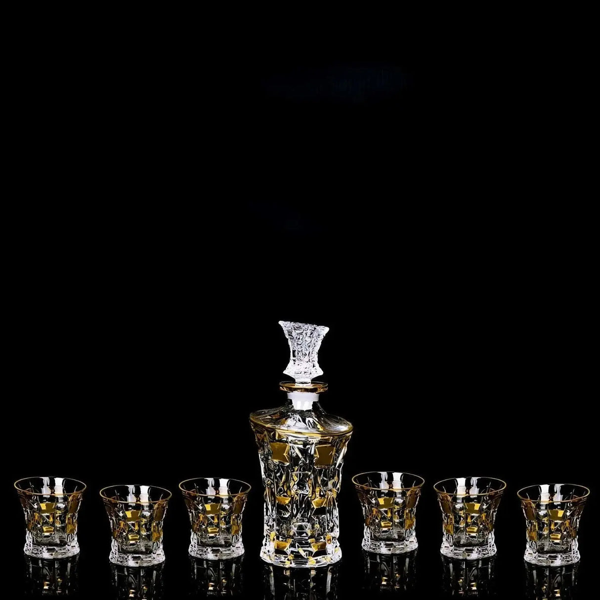 Gold-Lined Crystal Whisky & Wine Glass Set - Julia M LifeStyles
