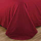 Luxury Wine Red Tencel Cotton Bedding Set with Duvet Cover and Pillowcases - Julia M LifeStyles